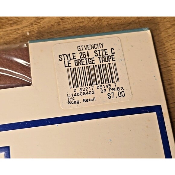 Givenchy French Ultra Sheer Leg PantyhoseTAUPE Size C Light Control Top 264 - Picture 2 of 5